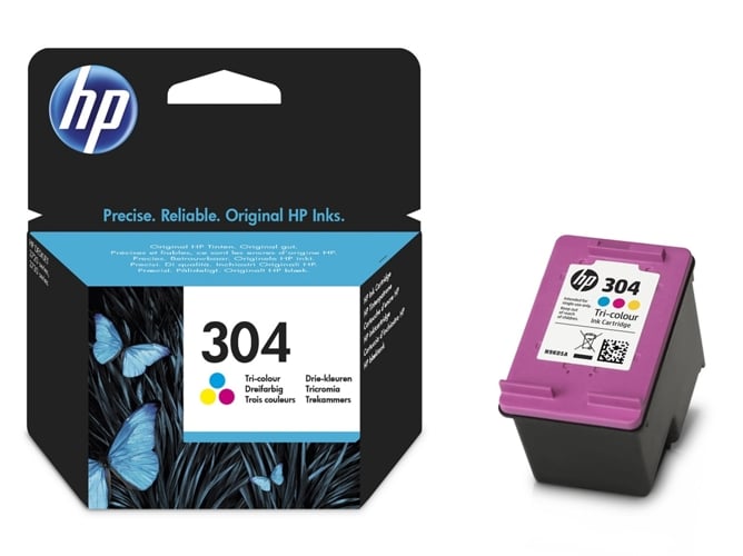 Cartucho N9K05AE tinta original tricolor (HP 304 tricolor)