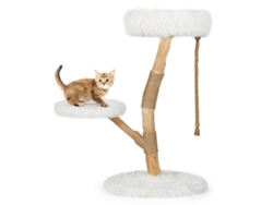 Árbol para gatos con 3 plataformas de felpa, postes de yute, 90 cm NORTHIX
