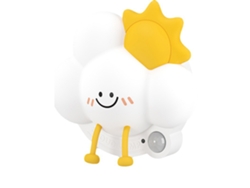 Rebe-luz Nocturna Con Sensor De Movimiento Silicona Recargable Modo Luz Suave/constante Forma Nube Blanca