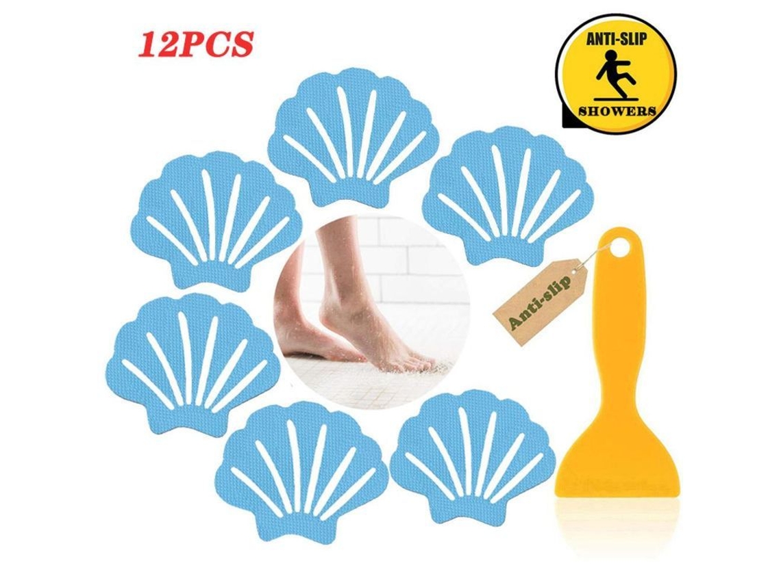 12 Pegatinas Antideslizantes Con Forma De Pata Para Bañeras Y Duchas Con Adhesivo De Tracción Lut