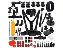 Puluz Pkt16 53 en 1 Cinturón de pecho Correa de muñeca Hebillas de liberación rápida Kit combinado total definitivo Compatible con accesorios GoPro Facpoet