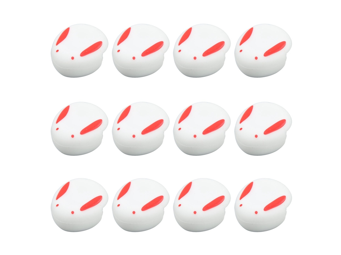 12 Protectores De Esquina De Silicona Con Forma De Conejo Para La Seguridad De Los Muebles De Bebé - Blanco