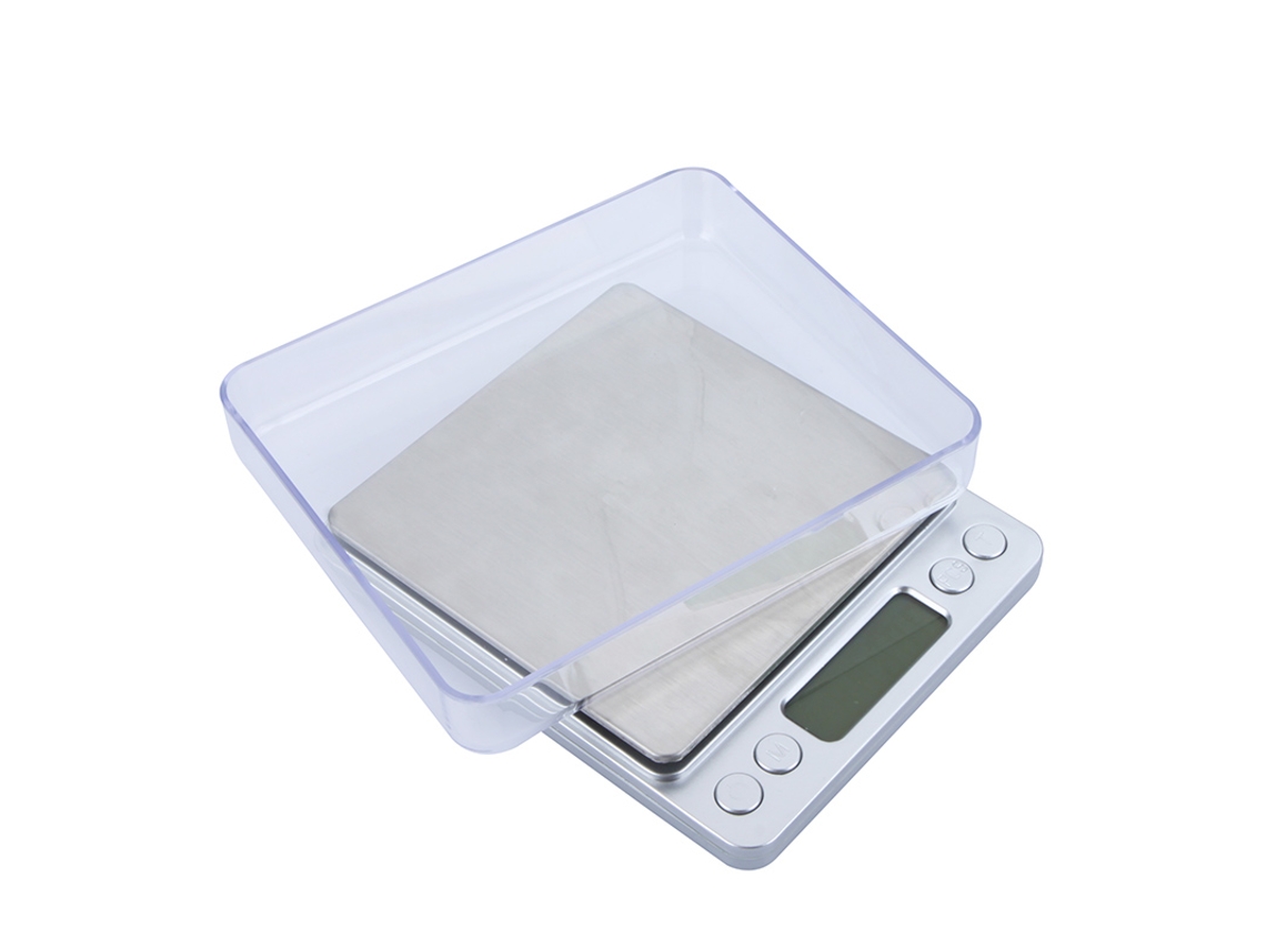 Minibalanza Digital De Alta Precisión De 500 G/0,01 G Con Dos Bandejas Y Pantalla Lcd Azul Para Joyería.