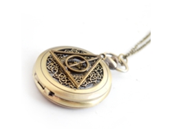 Reloj De Bolsillo Retro De Cuarzo En Aleación Con Collar Decorativo, Unisex.