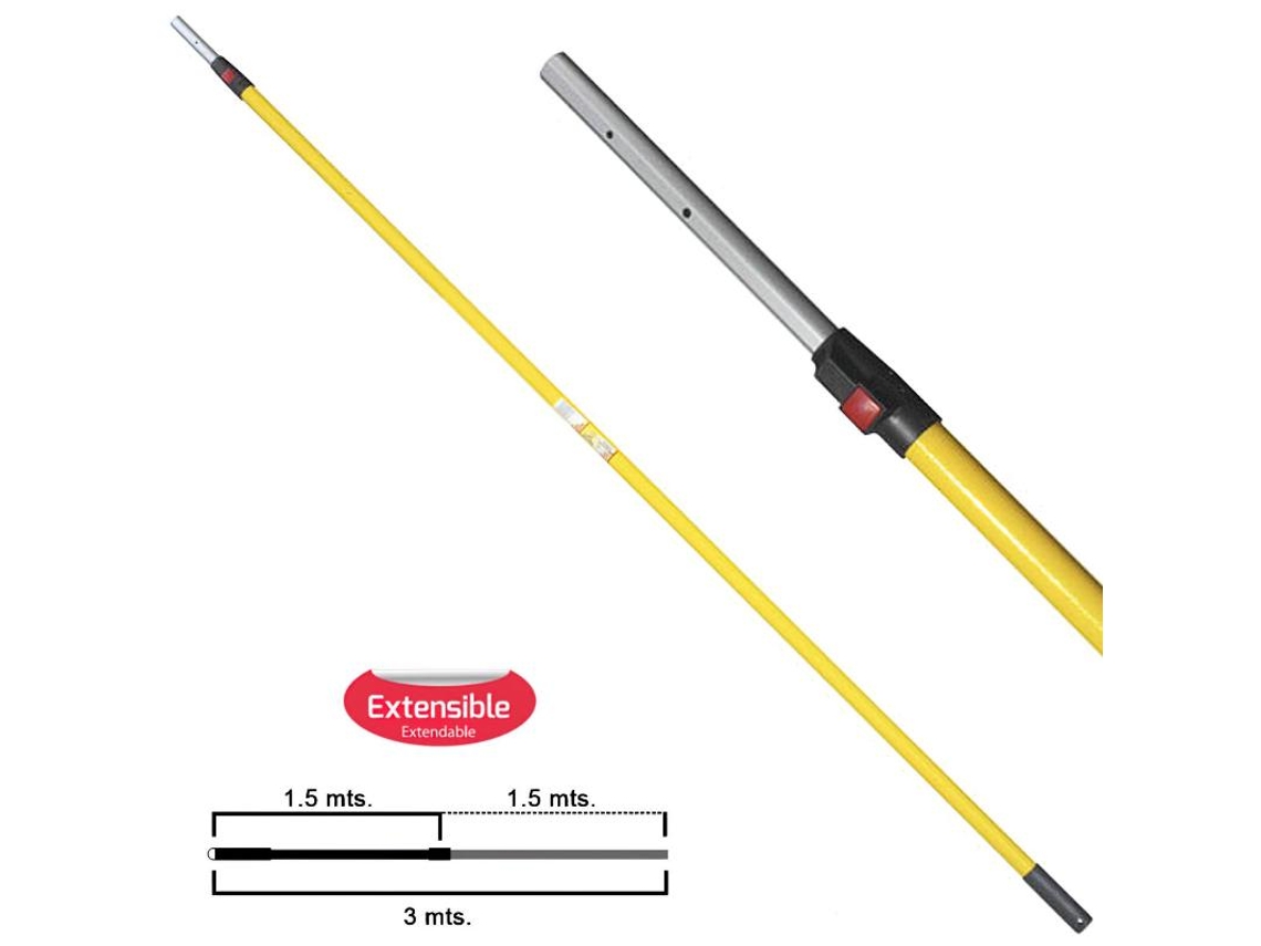 Mango SAMURAI Extensible Aluminio 1.5+1.5 Metros