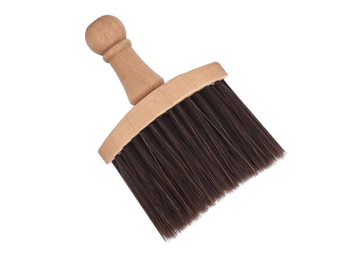 Cepillo para quitar el polvo del cuello, ideal para cortar el cabello, con cerdas suaves y mango de madera (5 piezas).