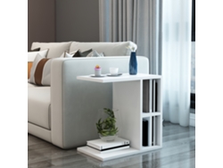 Mesa Auxiliar [EN.CASA] (50 x 50 x 30 cm - Aglomerado - Blanco)