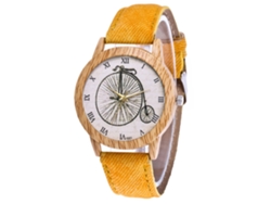 Reloj De Pulsera De Cuarzo Con Correa De Lona Y Números Romanos Zhoulianfa (amarillo)