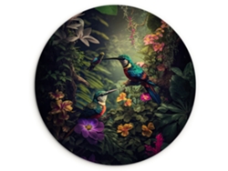 El Cuadro Flores - Pájaros - Selva - Plantas 30x30 Cm