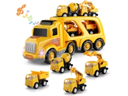 Juguetes Para Niños De 3 4 5 6 7 Años Camión De Transporte De Vehículos De Construcción Navideños Para Niños Y Niñas CHRUI