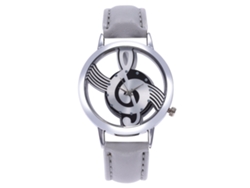 Reloj De Pulsera Analógico De Cuarzo Para Mujer Con Esfera Redonda Gris - Moda