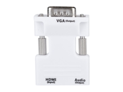 Adaptador Convertidor Hdmi A Vga 1080p Con Audio Hd, Chip Digital Inteligente Luz Dourada