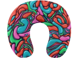 Almohada Viaje Forma Grafiti Espuma Viscoelástica Viscoelástica Fácil Relajación Cómodos Familia.brfácil