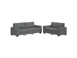 Maison Exclusive - Juego De Sofás Con Cojines 2 Piezas Tela Gris Oscuro