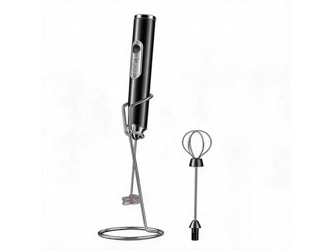 Espumador de Leite Elétrico HENTEN HOME com Batedor e Suporte (3 velocidades)
