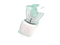 Cepillo de dientes eléctrico sónico automático GOKOCO blanco con forma de U y rotación de 360 ​​grados + 1 cepillo de dientes adicional con forma de U.