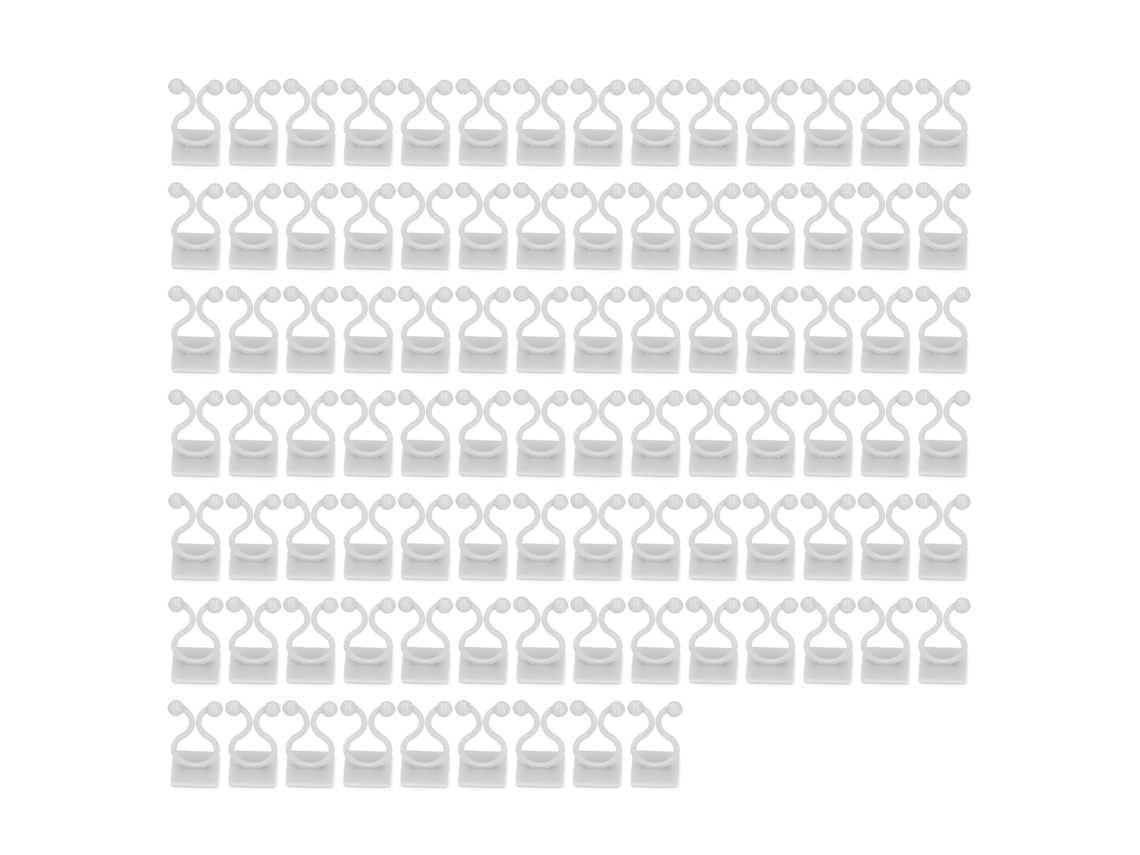 100 Clips Autoadhesivos De Montaje En Pared Para Plantas Trepadoras Y Enredaderas, Abs Blanco.
