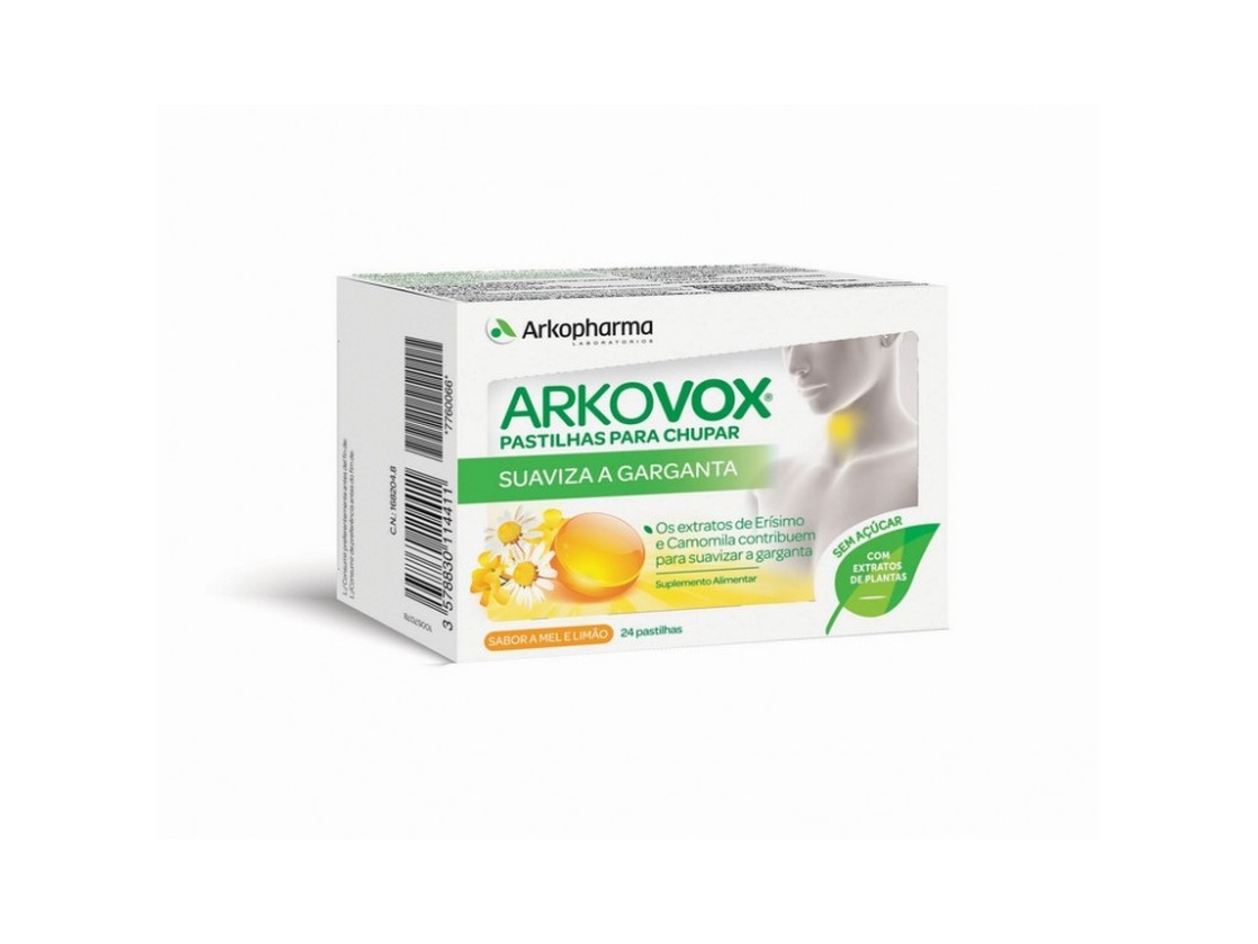 Complemento Alimentar ARKOPHARMA Sabor Cítrico Arkovox Própolis-Vit C (24 comprimidos (Citrinos))