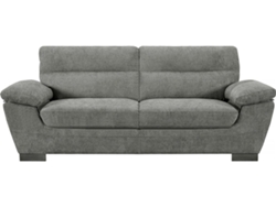 Sofá fijo de tela Dallas, 210 x 88 x 90 cm, 3 plazas, gris, Habitat Et Jardin