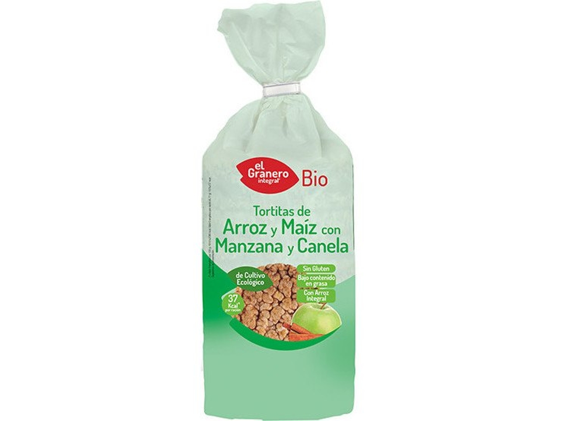 Tostas EL GRANERO INTEGRAL Tortitas De Arroz Y Maiz Con Y Bio (Canela, Manzana - 100 g)