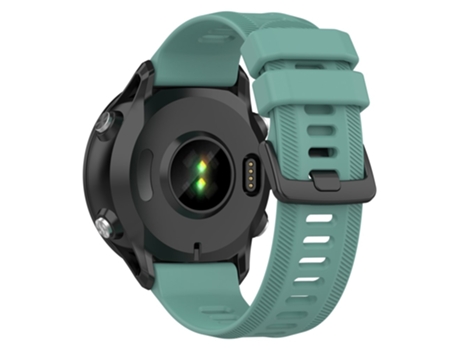 Correa de Silicona 22mm diseño de sarga hebilla negra para Garmin Forerunner 955/Forerunner 935/Descent G1 - verde oscuro