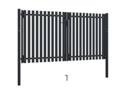 Puerta de acero de doble puerta 300x150 cm Antracita MAISON EXCLUSIVE