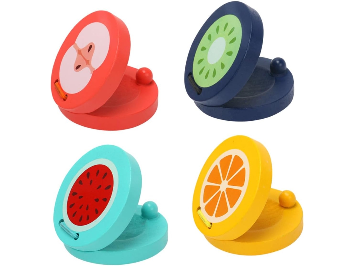 Castañuelas De Madera De 4 Piezas Para Niños Y Niñas