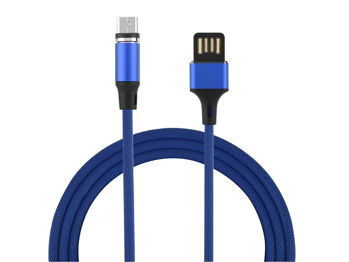 Cable De Datos Magnético De 1m De Carga Rápida Usb Para Android, Color Azul