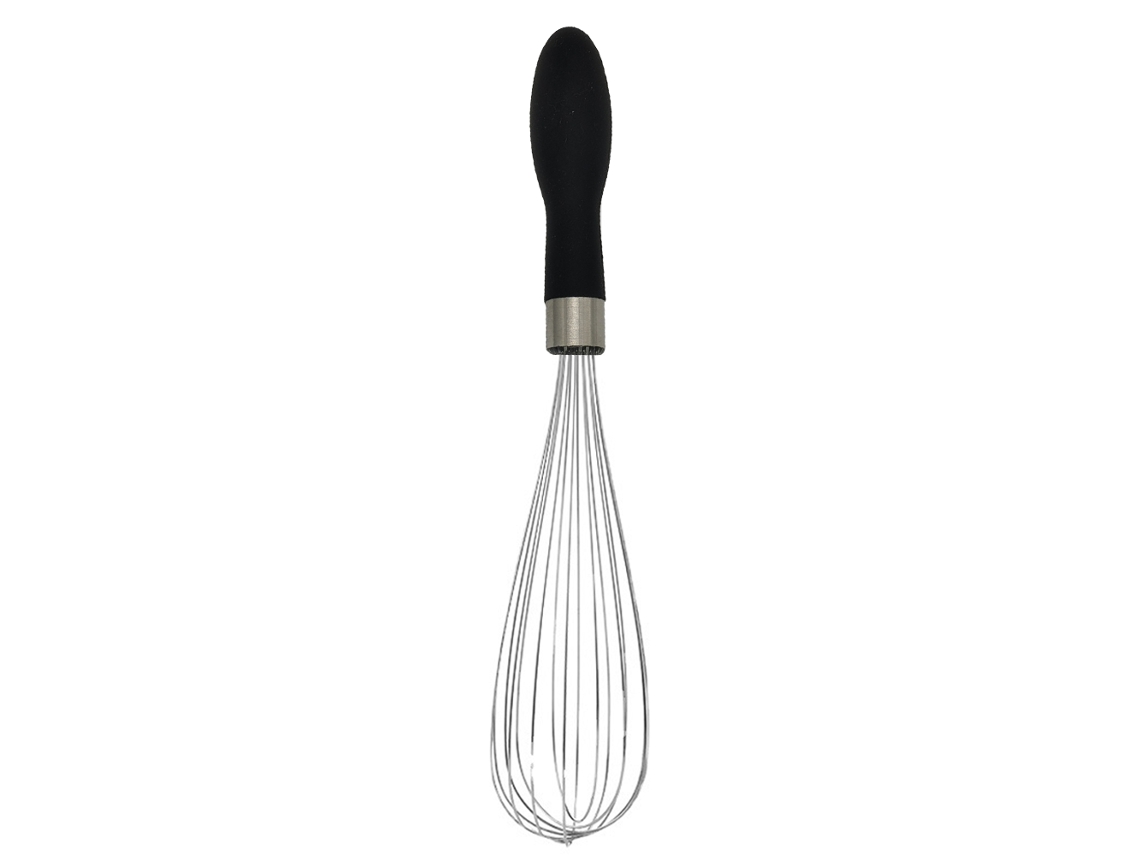 Batidor de huevos manual de 12 pulgadas en silicona, nailon y acero inoxidable para cocina Kofihety
