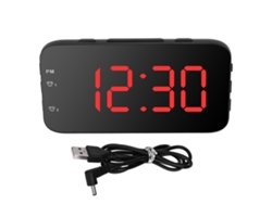Reloj despertador digital LED portátil con función de repetición para dormitorio, hogar y viajes.
