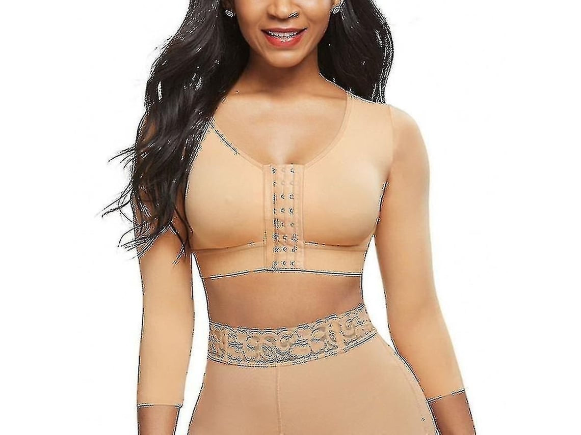 2026-shapewear Para Mujer Con Manga 3/4, Faja Compresión Frontal, Corregidor De Postura Y Soporte Postquirúrgico