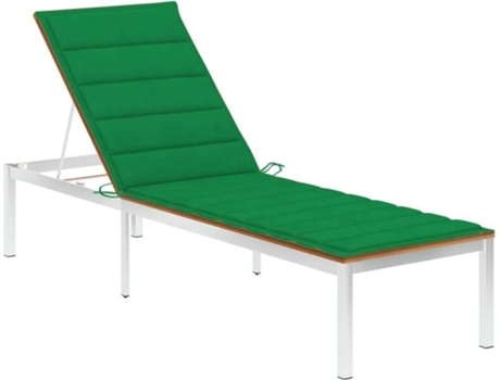 Tumbona VIDAXL Verde Madera de acacia (200x60x88 cm)
