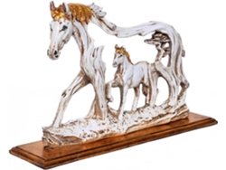 Escultura De Caballo Indio – 16 X 6 X 13 Cm, Figura De Resina, Estatua Ecuestre Detallada, Elemento Decorativo