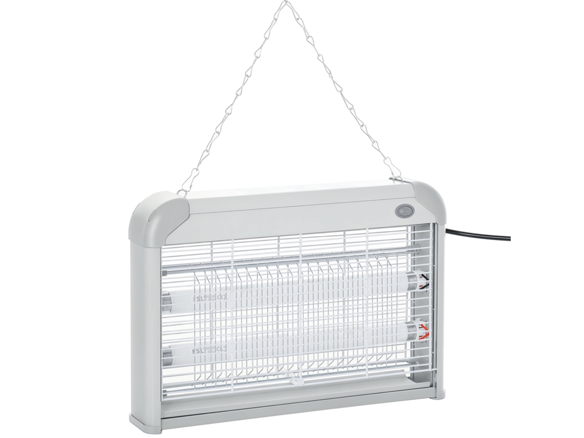 VPMKP - Lámpara UV mata insectos Outsunny eléctrica 20W interior exterior gris
