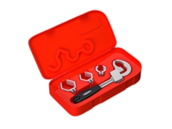 Llave inglesa ajustable ELORY de 80 mm para fregaderos y grifos con estuche.