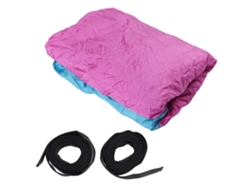 Hamaca Doble Portátil Para Acampar Y Viajes, Con Correa Para Árbol (azul Claro Y Rosa) Para Diferentes Aplicações E Usos
