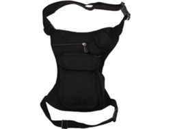 Bolsa Multifuncional De Lona Negra Ciieeo Para Piernas, Cinturón Ajustable Para Acampar Y