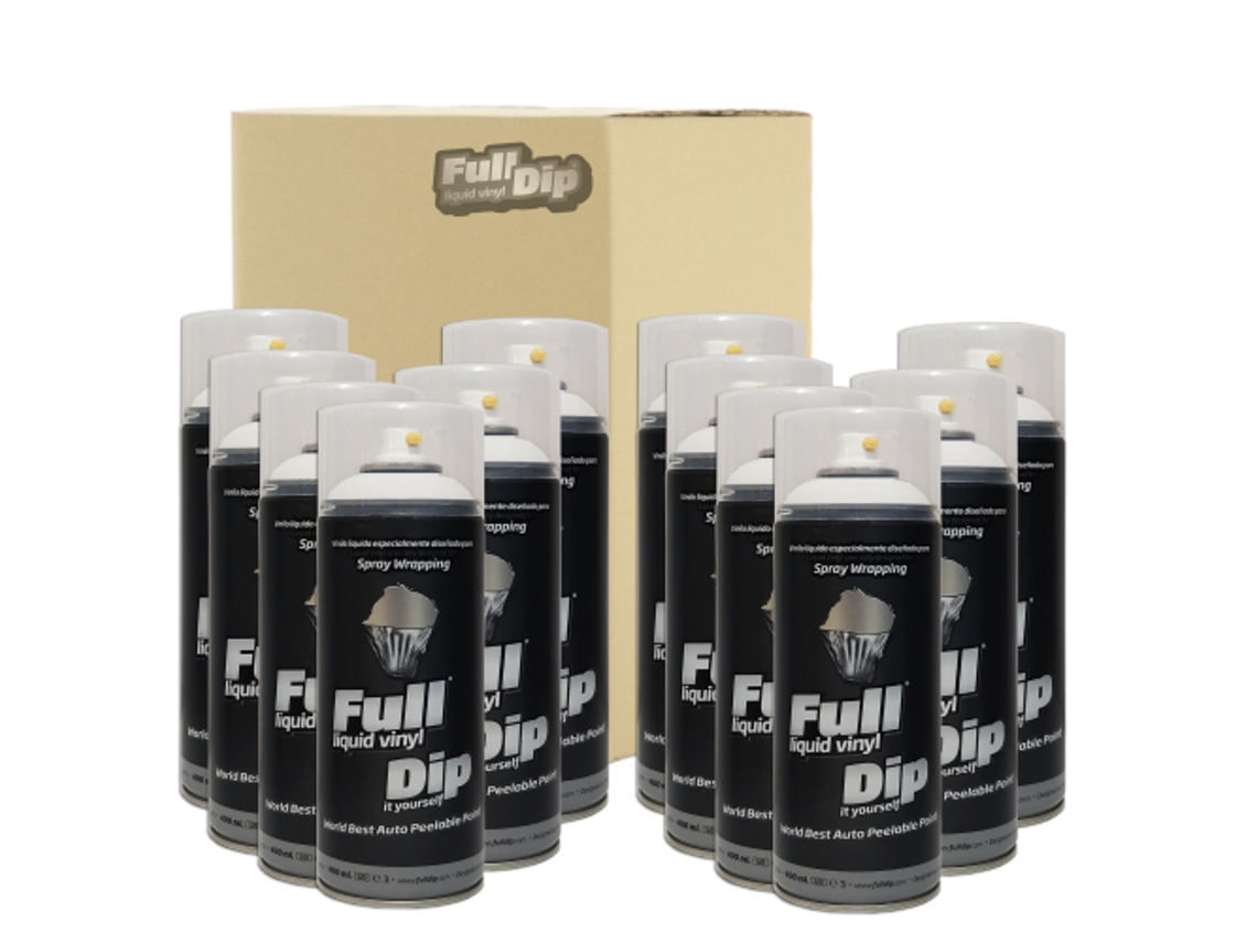 12 X Spray Vinilo Liquido Full Dip Blanco 400 Ml