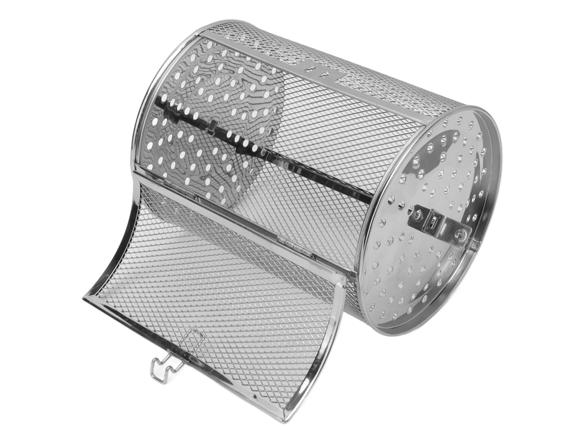 Cesta Giratoria De Acero Inoxidable De 360° Para Horno, Ideal Para Tostar Frutos Secos Y Barbacoa.