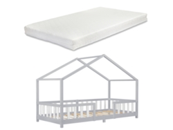 Estructura de Cama Infantil [EN.CASA] (Blanco - Madera - 90x200 cm)