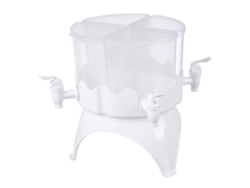 Dispensador Giratorio De Plástico Para Bebidas Con 4 Compartimentos, Capacidad De 4 Litros Y Grifo Para Uso Doméstico O En El Refrigerador.