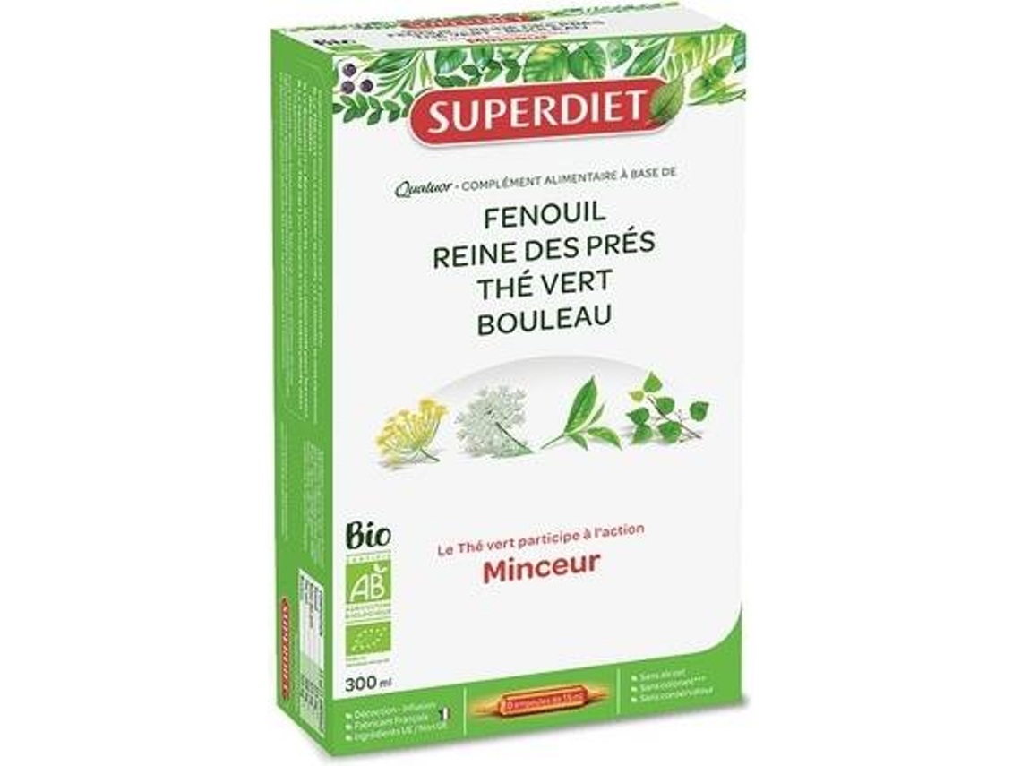Complemento Alimentar SUPERDIET Verde Bétula (20 ampolas de 15ml)
