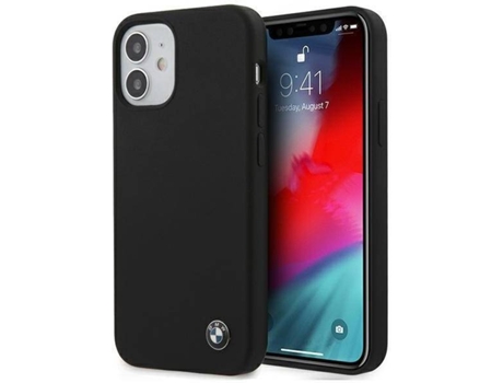 Carcasa Apple BMW iPhone 12 Mini Silicona Trasera Negro
