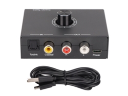 Convertidor Dac De 192 Khz, Coaxial Óptico Digital A Estéreo Analógico, Adaptador Conector Rca 3,5