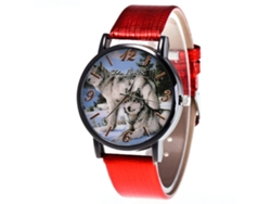 Reloj De Cuarzo Para Hombre Zhoulianfa Con Correa De Cuero Pu Resistente Al Agua (rojo)