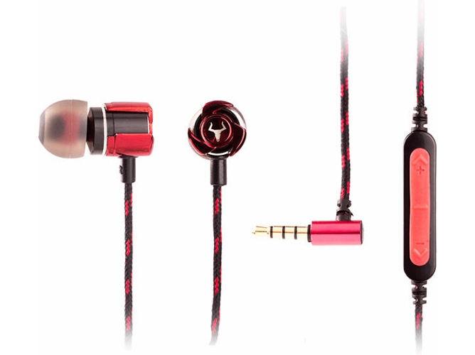 Auriculares con Cable ITEK Taurus IE100 (In Ear - Micrófono - Negro)