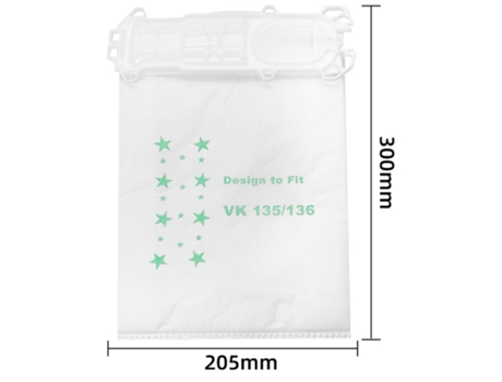 10 piezas adecuadas para aspiradora Vorwerk Vk135 Fp136 para Dronte Vk369 bolsa de basura bolsa de polvo accesorios de bolsa de tela