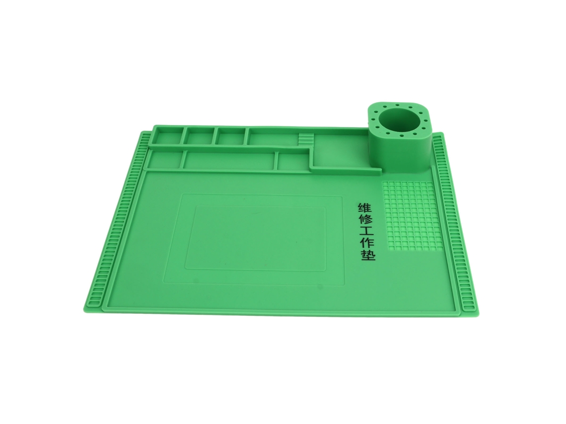 Tapete De Trabalho De Silicone Antiestático Resistente A Altas Temperaturas Para Reparação De Eletrônicos 40x30cm Verde