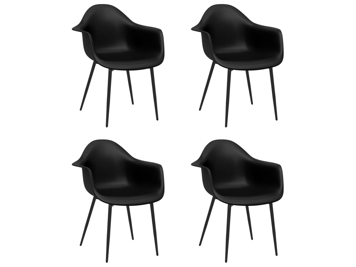 Maison Exclusive - Sillas De Comedor 4 Unidades Negras Pp