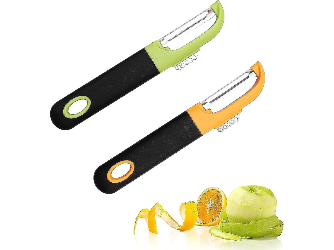 Pelador Universal De Frutas Y Verduras De Acero Inoxidable 304 Con Hoja Giratoria Para Papa Zanahoria Y Frutas De Piel Blanda 2 Piezas